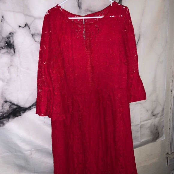Lane Bryant Dresses & Skirts - Red lace dress